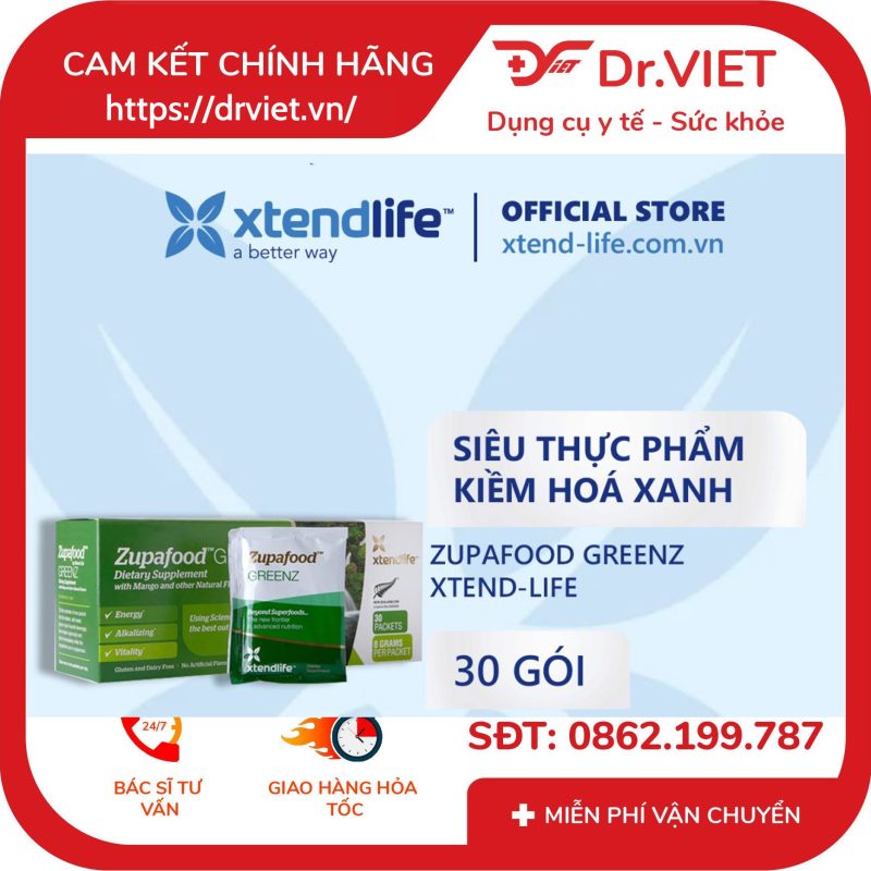 Alternative view of Siêu thực phẩm xanh Zupafood GREENZ Xtend-Life 30 gói