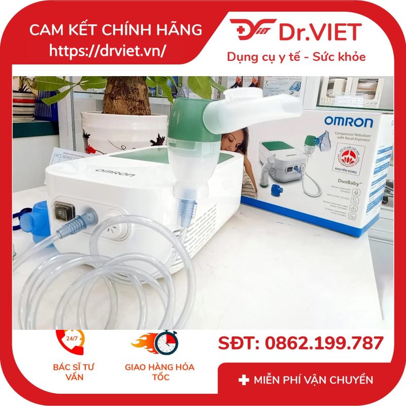 Máy Xông Hút Mũi 2 Trong 1 Omron DuoBaby NE-C301-AP 11 Máy Xông Hút Mũi 2 Trong 1 Omron DuoBaby NE-C301-AP