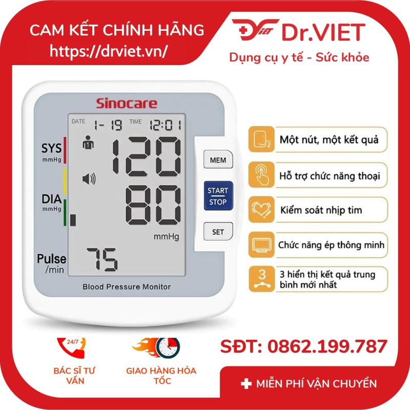 Máy đo huyết áp Sinocare Sinoheart BA801