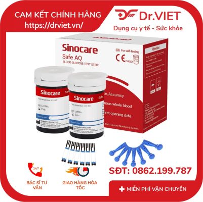 Bộ 50 Que và 50 Kim Thử Đường Huyết cho máy Sinocare Safe AQ Smart 15 Bộ 50 Que và 50 Kim Thử Đường Huyết cho máy Sinocare Safe AQ Smart