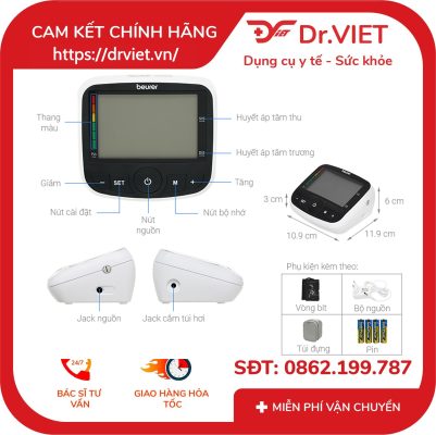 Máy đo huyết áp bắp tay Beurer BM40 18 Máy đo huyết áp bắp tay Beurer BM40