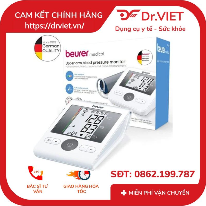 Alternative view of Máy đo huyết áp bắp tay có adapter Beurer BM28A