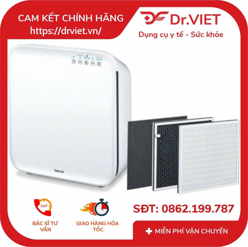 Máy lọc không khí Beurer LR310 Chính hãng của Đức với hệ thống lọc 3 lớp, sử dụng công nghệ lọc EPA chống vi khuẩn, bụi bẩn và khí độc hại - Bảo hành