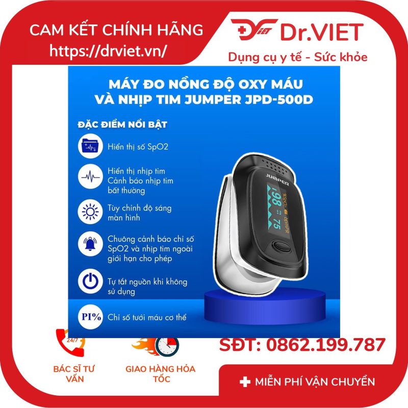 Alternative view of Máy đo nồng độ oxy trong máu Jumper JPD 500D Oled