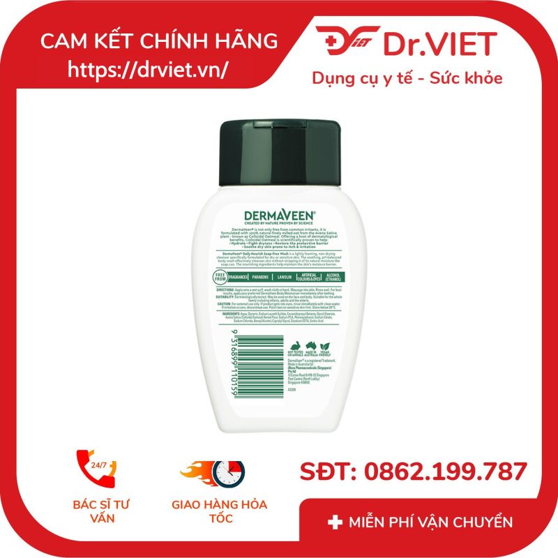 Sữa tắm toàn thân DermaVeen Daily Nourish Soap – Free Wash 9 Sữa tắm toàn thân DermaVeen Daily Nourish Soap – Free Wash