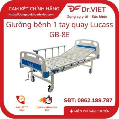 Hình ảnh giường bệnh 1 tay quay Lucass GB-8E