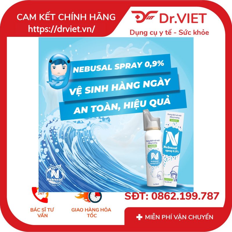 Alternative view of Dung dịch nước biển xịt mũi Nebusal spray 0.9% chai 50ml