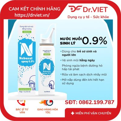 Dung dịch nước biển xịt mũi Nebusal spray 0.9% chai 50ml 15 Dung dịch nước biển xịt mũi Nebusal spray 0.9% chai 50ml