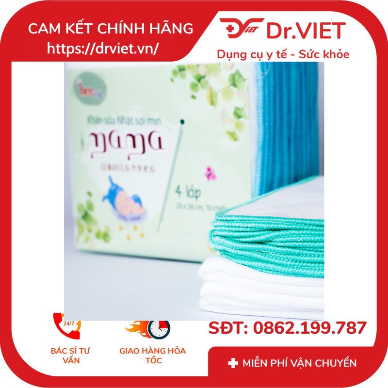 Khăn sữa Nhật sợi mịn 6 lớp mama 8 Khăn sữa Nhật sợi mịn 6 lớp mama