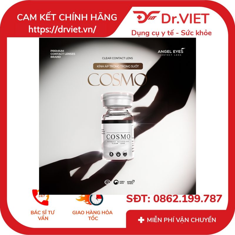 Lens trong suốt Angel Eyes Cosmo có độ cận từ 0 - 15 độ kèm khay gương