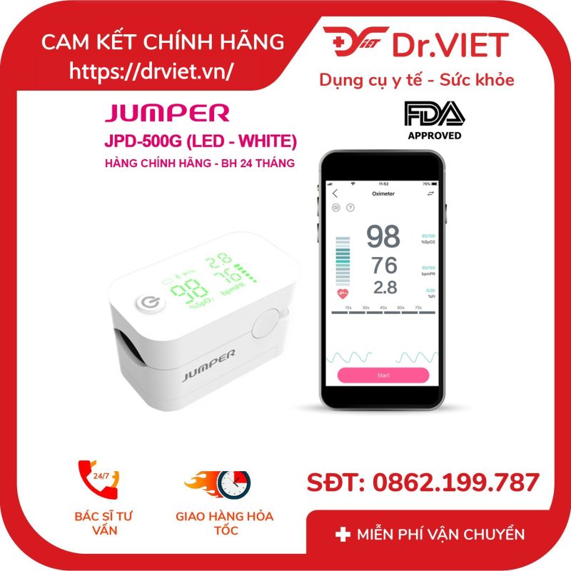 Máy đo nồng độ oxy trong máu và nhịp tim Jumper JPD-500G 13 Máy đo nồng độ oxy trong máu và nhịp tim Jumper JPD-500G