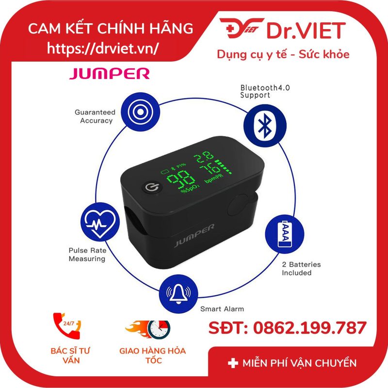 Máy đo nồng độ oxy trong máu và nhịp tim Jumper JPD-500G 11 Máy đo nồng độ oxy trong máu và nhịp tim Jumper JPD-500G