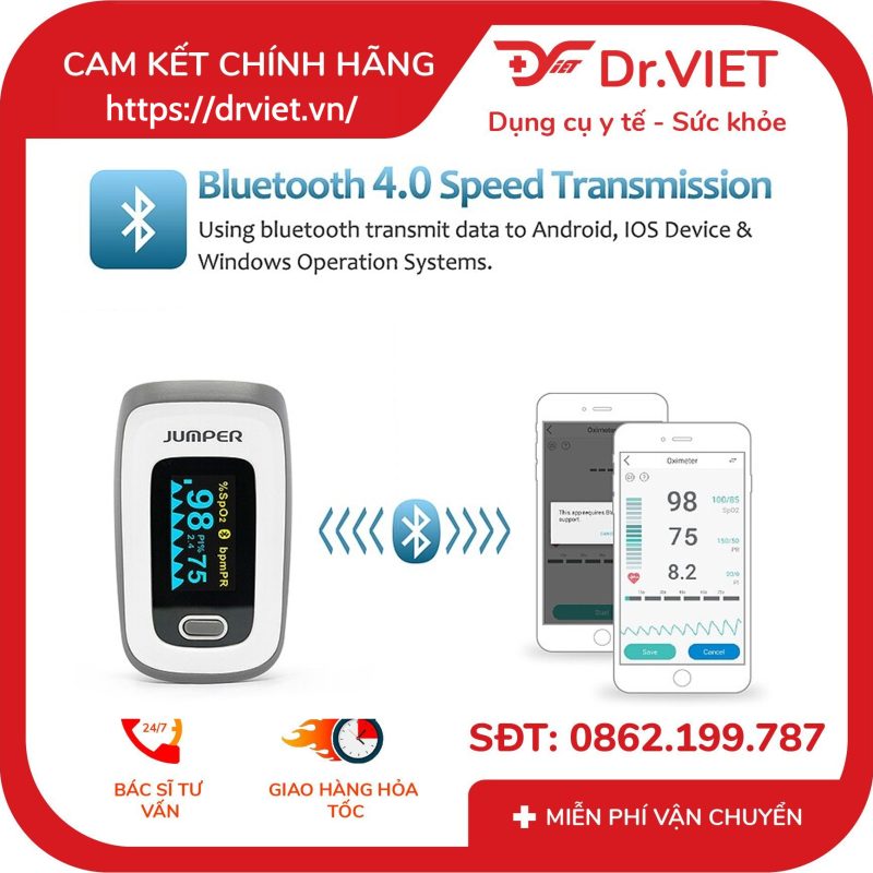 Máy đo nồng độ oxy trong máu và nhịp tim Jumper JPD-500F 11 Máy đo nồng độ oxy trong máu và nhịp tim Jumper JPD-500F