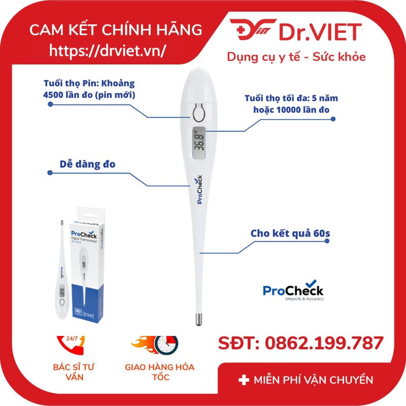 Nhiệt kế điện tử dạng bút ProCheck MT16F1 10 Nhiệt kế điện tử dạng bút ProCheck MT16F1