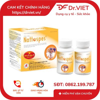 Viên uống Nattospes hỗ trợ tan cục máu đông ngừa tai biến Hộp 90 Viên
