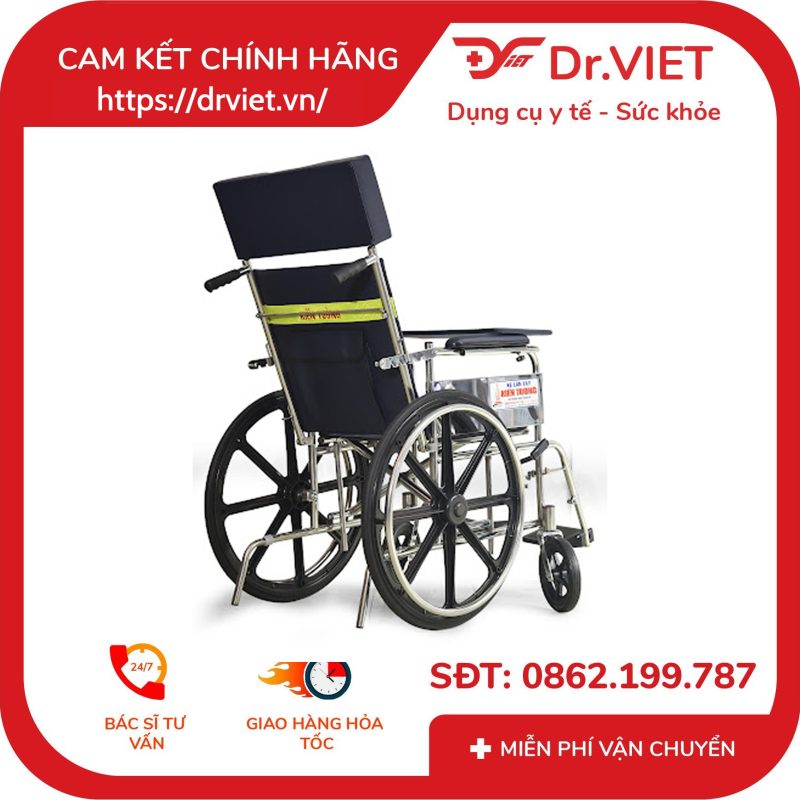 Alternative view of Xe lăn có bàn ăn Đức Cường DCX03