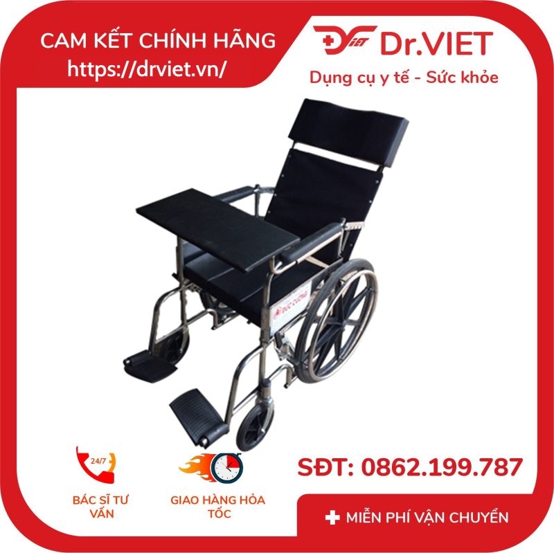 Xe lăn có bàn ăn Đức Cường DCX03