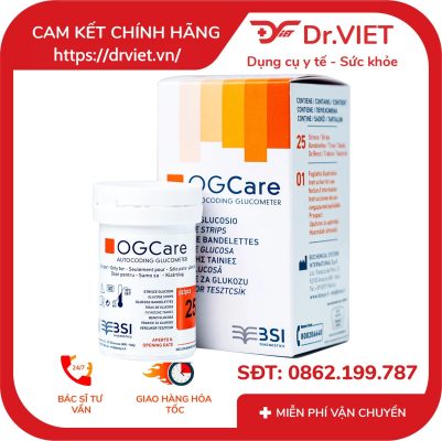 Que thử đường huyết dùng cho máy đo đường huyết OgCare (25 Cái) 19 Que thử đường huyết dùng cho máy đo đường huyết OgCare (25 Cái)