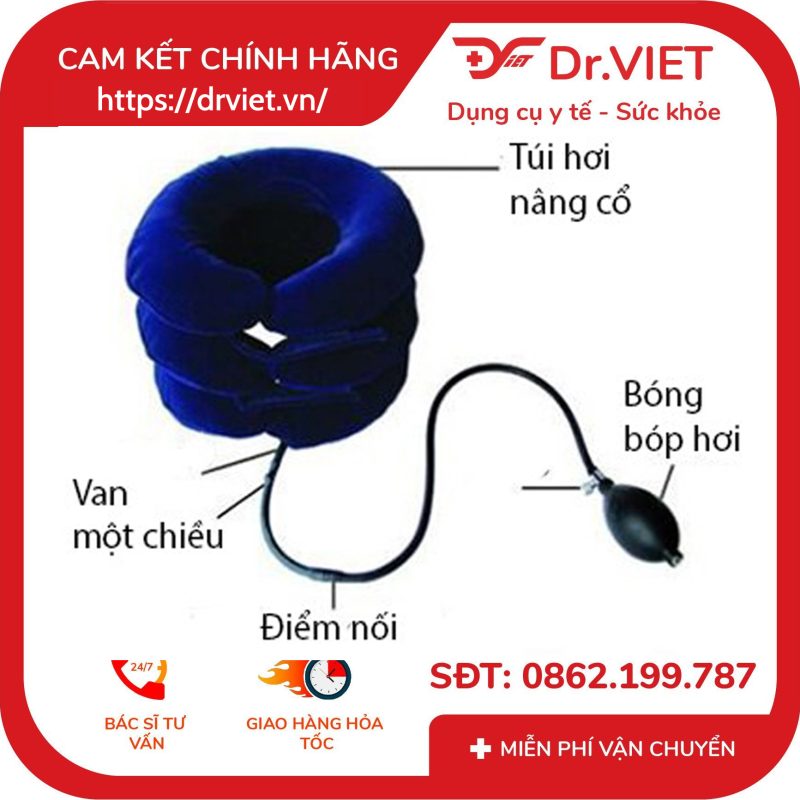 Đai hơi kéo giãn cột sống cổ Lucass NC-9 10 Đai hơi kéo giãn cột sống cổ Lucass NC-9