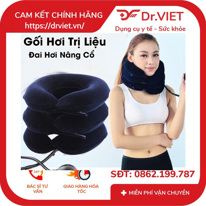 Đai hơi kéo giãn cột sống cổ Lucass NC-9 8 Đai hơi kéo giãn cột sống cổ Lucass NC-9