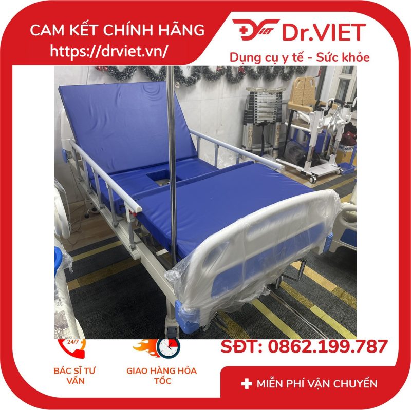 Giường bệnh 3 tay quay có bô Lucass GB-C43