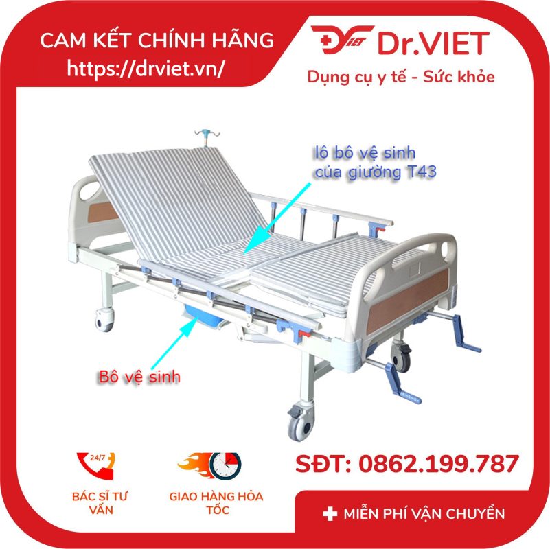 Giường bệnh 3 tay quay có bô Lucass GB-C43 11 Giường bệnh 3 tay quay có bô Lucass GB-C43