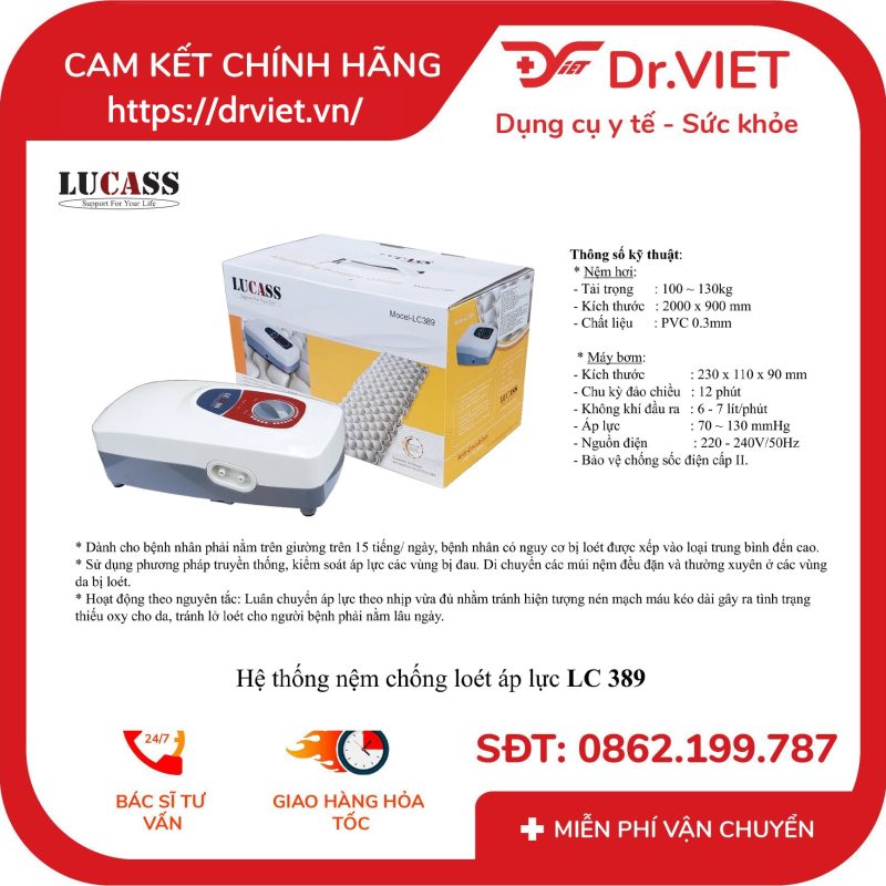 Nệm Hơi Chống Loét Lucass LC389 11 Nệm Hơi Chống Loét Lucass LC389