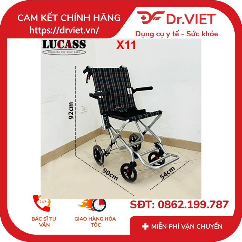 Alternative view of Xe lăn nhôm du lịch Lucass X-11