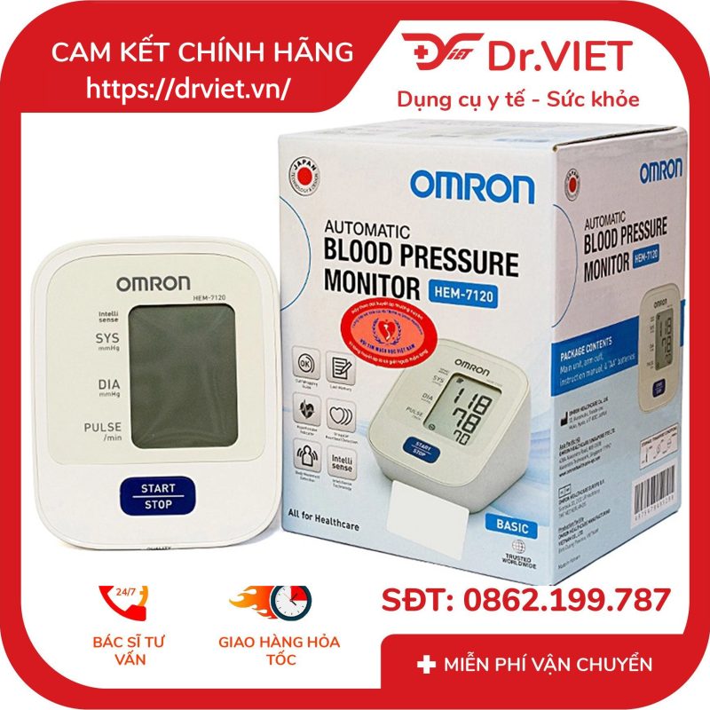 Máy đo huyết áp bắp tay Omron HEM-7120 12 Máy đo huyết áp bắp tay Omron HEM-7120