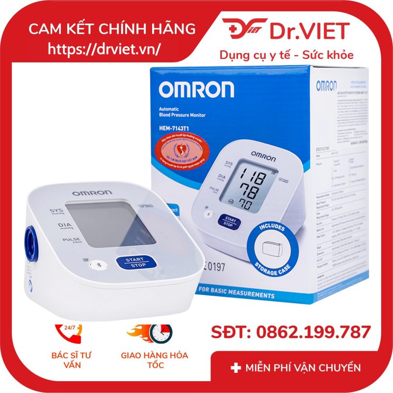 Máy đo huyết áp bắp tay Omron HEM-7120 16 Máy đo huyết áp bắp tay Omron HEM-7120
