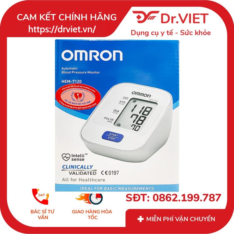 Máy đo huyết áp bắp tay Omron HEM-7120 15 Máy đo huyết áp bắp tay Omron HEM-7120