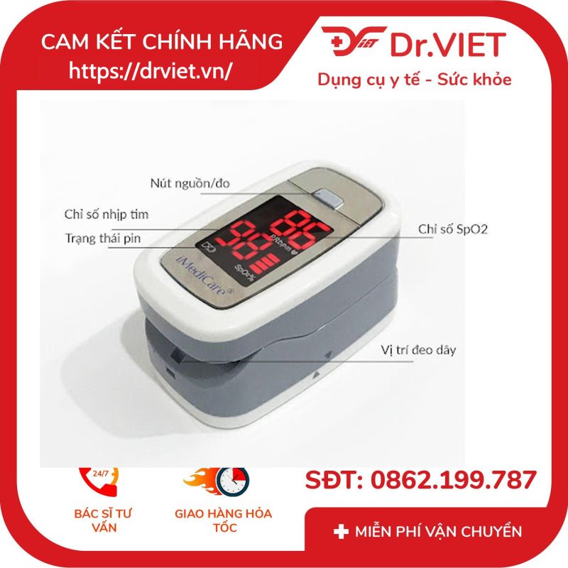 Máy đo nồng độ oxy bão hòa trong máu iOM-A3 10 Máy đo nồng độ oxy bão hòa trong máu iOM-A3