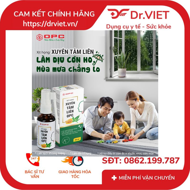 Alternative view of Xịt họng Xuyên tâm liên OPC 30ml Hỗ trợ giảm ho viêm họng