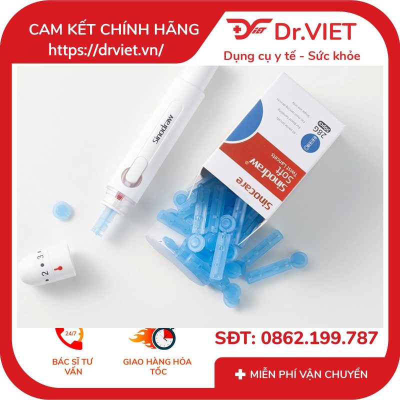 Alternative view of Kim lấy máu Sinocare Sinodraw Soft 28G hộp 50 que