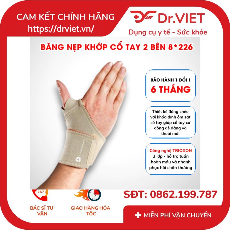 Băng nẹp khớp cổ tay 2 bên Thermoskin 8*226 14 Băng nẹp khớp cổ tay 2 bên Thermoskin 8*226