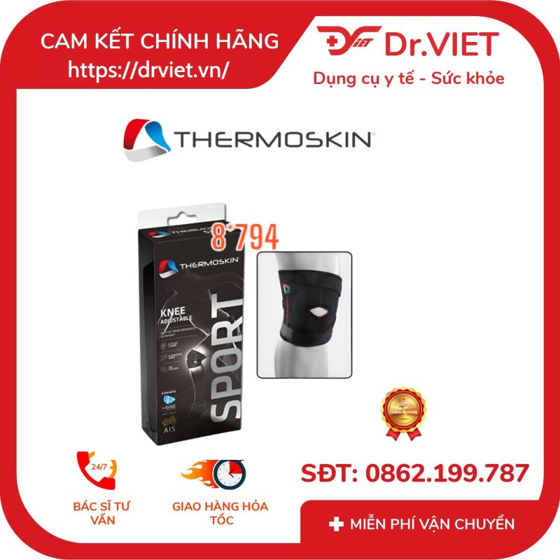 Băng nẹp cơ đầu gối Thermoskin Knee Ajustable Sport 12 Băng nẹp cơ đầu gối Thermoskin Knee Ajustable Sport