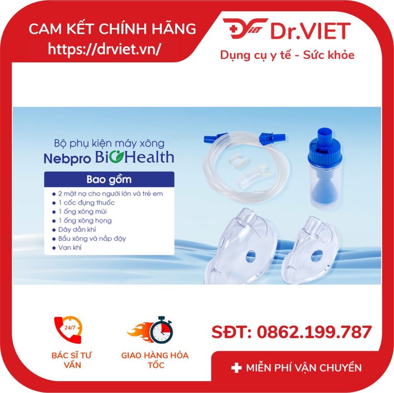 Bộ phụ kiện máy xông Nebpro BioHealth 14 Bộ phụ kiện máy xông Nebpro BioHealth