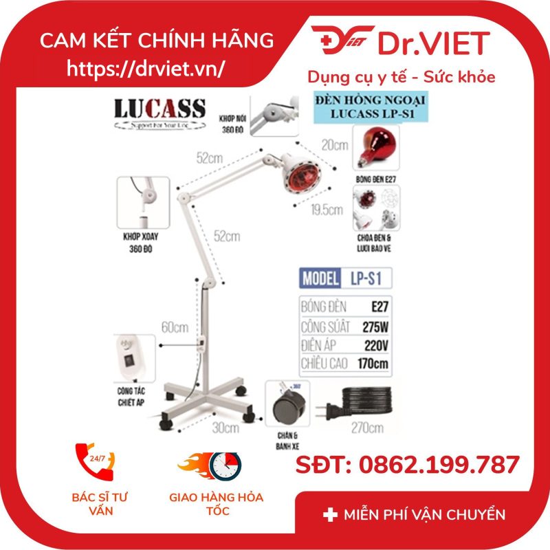 Bóng Đèn Hồng Ngoại Lucass LP-S1 12 Bóng Đèn Hồng Ngoại Lucass LP-S1