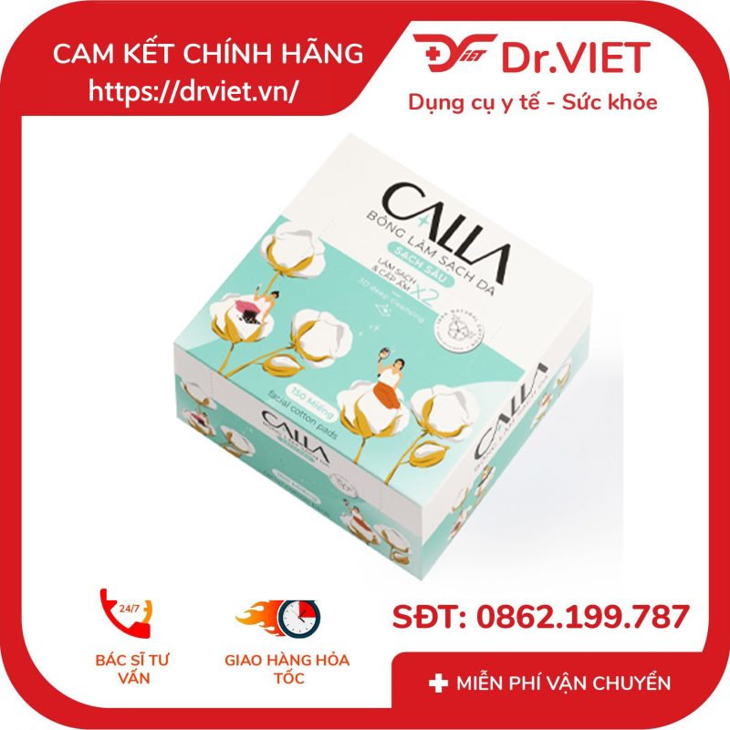 Bông tẩy trang làm sạch da Bông Bạch Tuyết Calla 150 miếng 12 Bông tẩy trang làm sạch da Bông Bạch Tuyết Calla 150 miếng