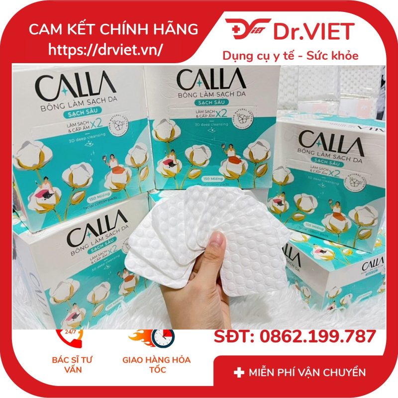 Bông tẩy trang làm sạch da Bông Bạch Tuyết Calla 150 miếng 11 Bông tẩy trang làm sạch da Bông Bạch Tuyết Calla 150 miếng