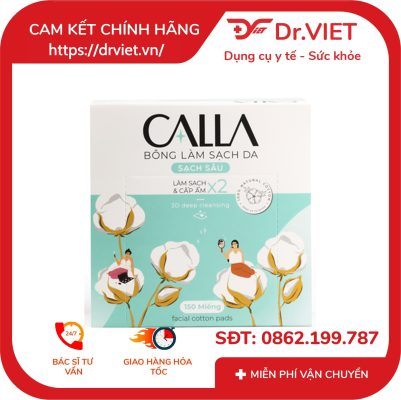 Bông tẩy trang làm sạch da Bông Bạch Tuyết Calla 150 miếng 15 Bông tẩy trang làm sạch da Bông Bạch Tuyết Calla 150 miếng