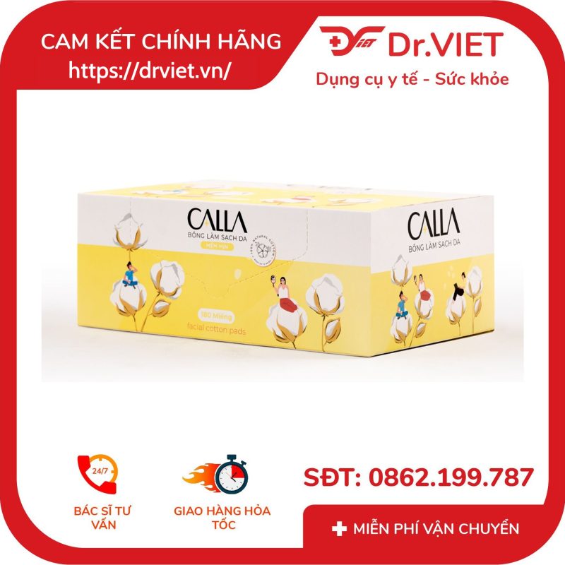 Bông làm sạch da Calla 180 miếng 11 Bông làm sạch da Calla 180 miếng