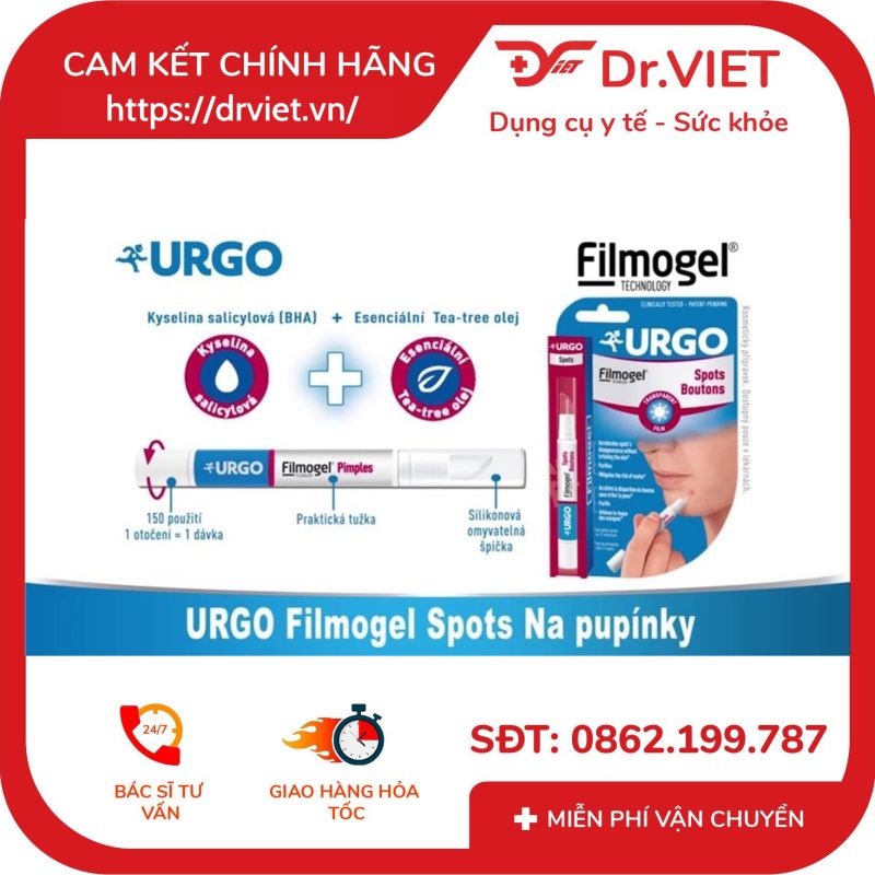 Bút Urgo Filmogel Spots giảm mụn 2ml 8 Bút Urgo Filmogel Spots giảm mụn 2ml