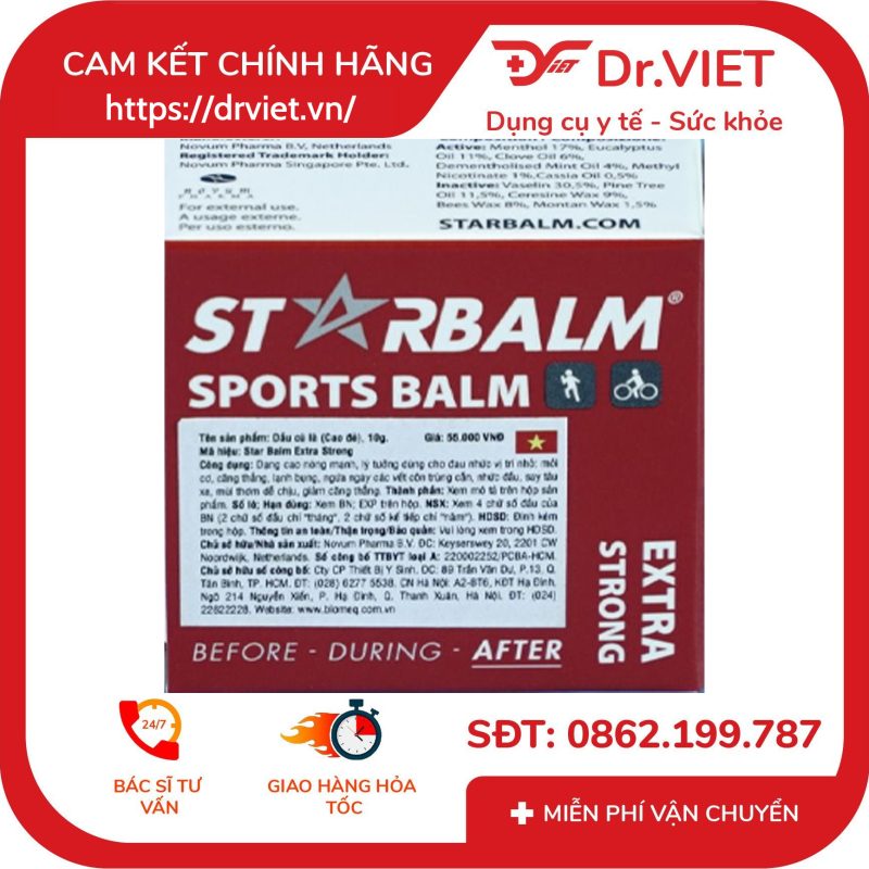 Alternative view of Cao đỏ Starbalm làm ấm và giúp cơ thư giãn sau khi vận động 10g