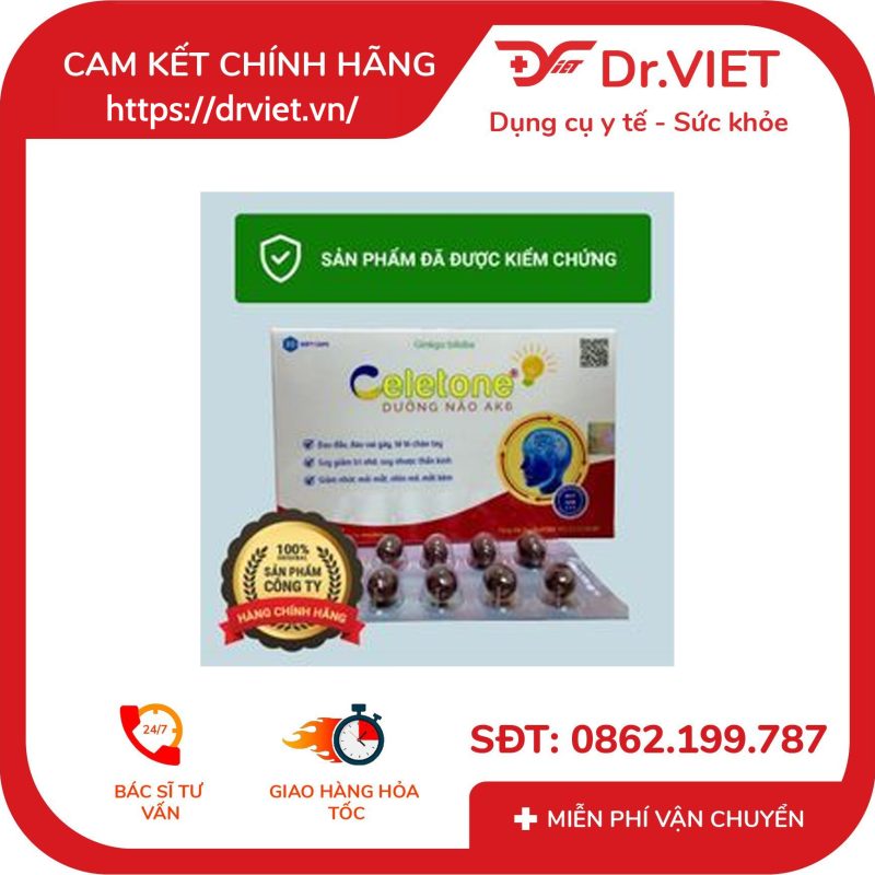 CELETONE dưỡng não AK6 giảm đau đầu mất ngủ 10 CELETONE dưỡng não AK6 giảm đau đầu mất ngủ