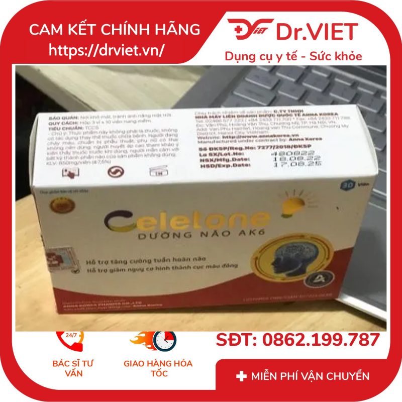 CELETONE dưỡng não AK6 giảm đau đầu mất ngủ 9 CELETONE dưỡng não AK6 giảm đau đầu mất ngủ