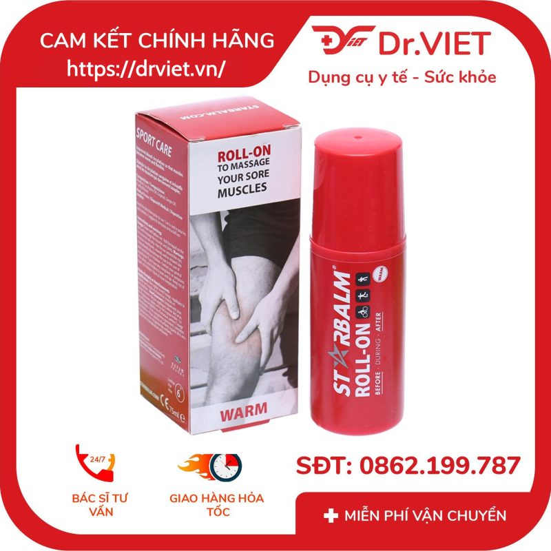 Chai lăn làm nóng Starbalm thư giãn cơ khớp 75ml 11 Chai lăn làm nóng Starbalm thư giãn cơ khớp 75ml