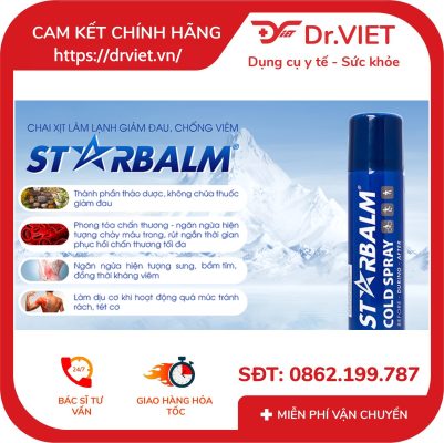 Chai xịt lạnh giảm đau sau chấn thương Starbalm Cold Spray 150ml