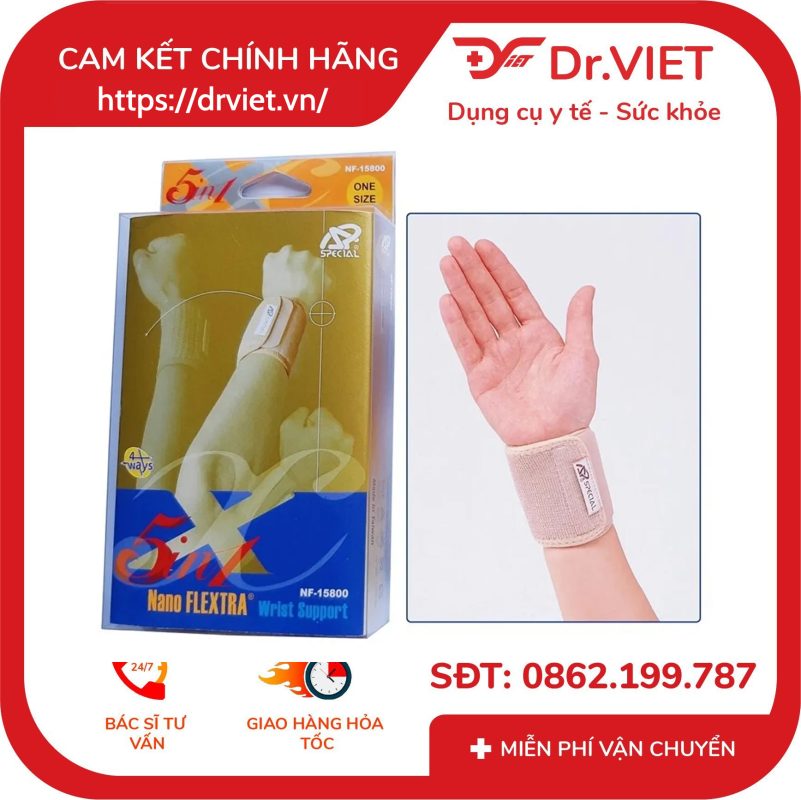 Đai hỗ trợ cổ tay Nano Flextra NF-15810 12 Đai hỗ trợ cổ tay Nano Flextra NF-15810