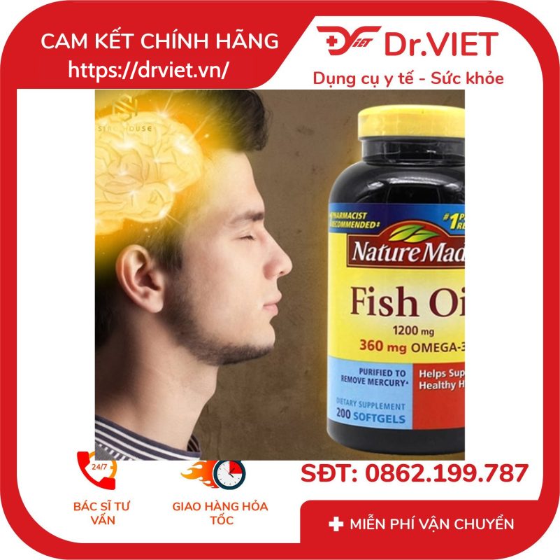 Dầu cá Omega 3 fish oil 1200mg Nature Made 300 viên 16 Dầu cá Omega 3 fish oil 1200mg Nature Made 300 viên